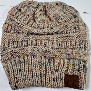 CC‎ Confetti Messy Bun Ponytail Beanie Adult